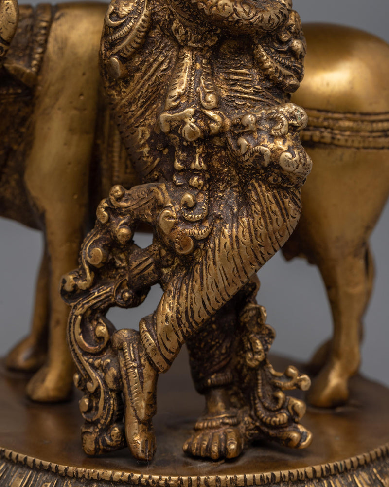 Hand-Crafted Krishna Statue With Intricate Details | Brass Statue Of Gopala-Krishna