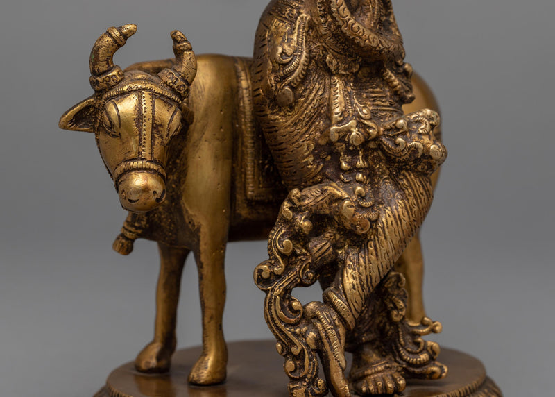 Hand-Crafted Krishna Statue With Intricate Details | Brass Statue Of Gopala-Krishna