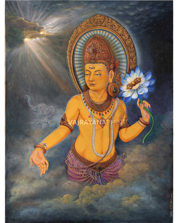 Ruler of Trayastrimma Lord Indra Canvas Art | High Quality Giclee Print For Living Room Decor