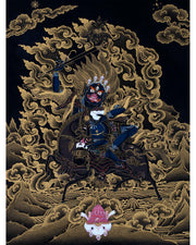 Traditional Art Of Buddhist Dakini Palden Lhamo Empowerment | Tibetan Glorious Goddess Mahakali Thangka