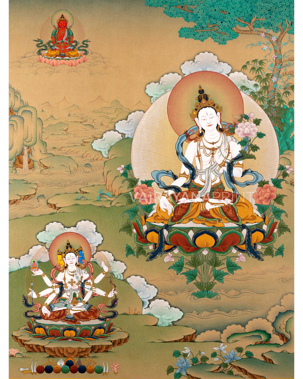 Tibetan Bodhisattva Thangka Print 