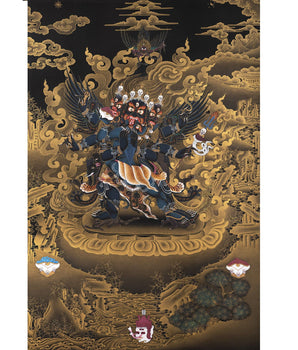 Vajrakilaya Thangka | Vajra kila | Traditional Tibetan Thanka | 24K Gold Painting