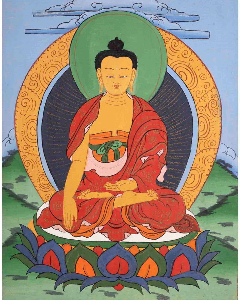 Vintage Shakyamuni Buddha Thangka