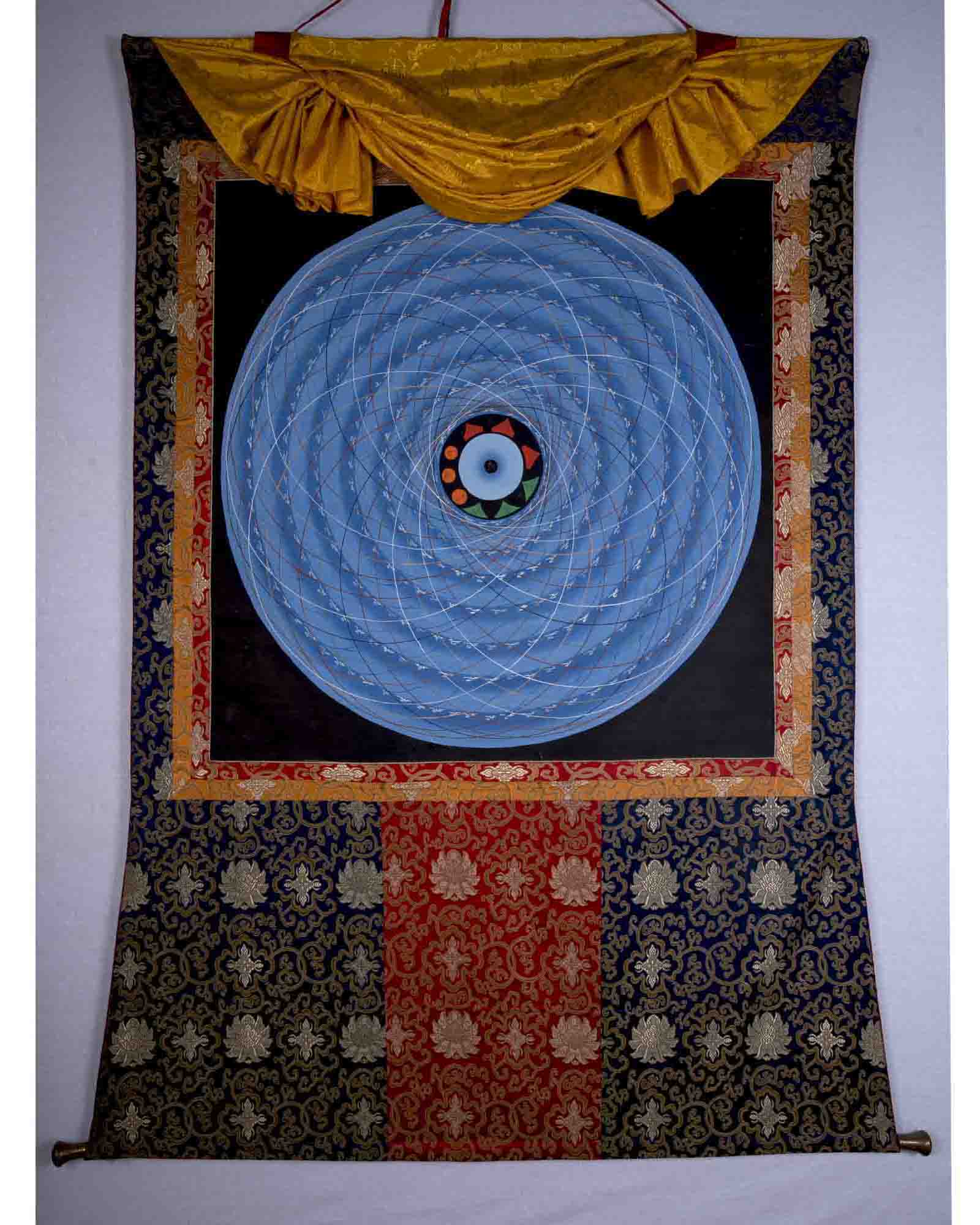 Big Cosmic Mandala Brocade Mounted Thangka
