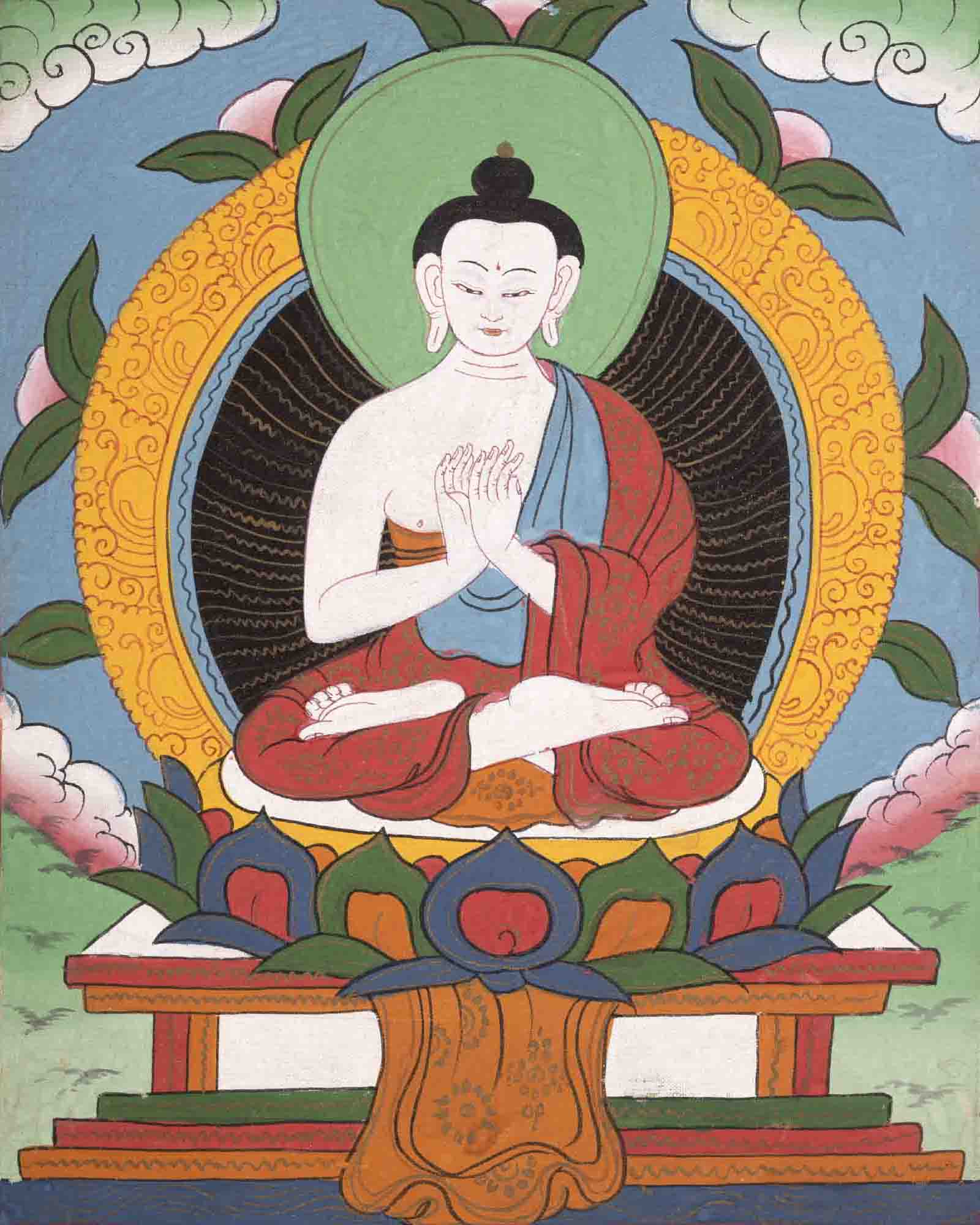 Vintage Hand-Painted Vairocana Buddha