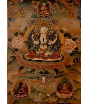 Chengrezig Avalokitesvara Thangka