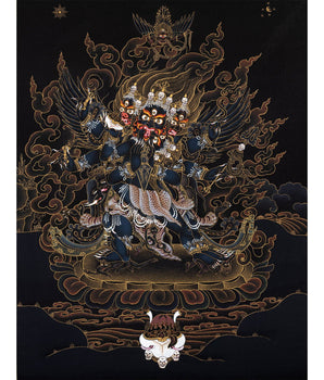 Vajrakilaya Thangka | Dorje Phurba  | 24K Gold Tibetan Yidam Art