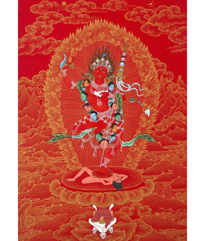 Vajravarahi, Vajrayogini Tibetan Thangka, Traditional Buddhist Painting